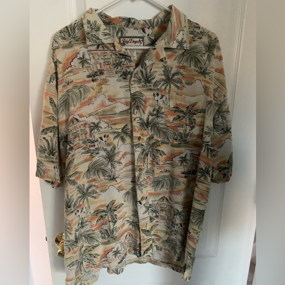 Mens Big Dogs Resort Wear button down shirt